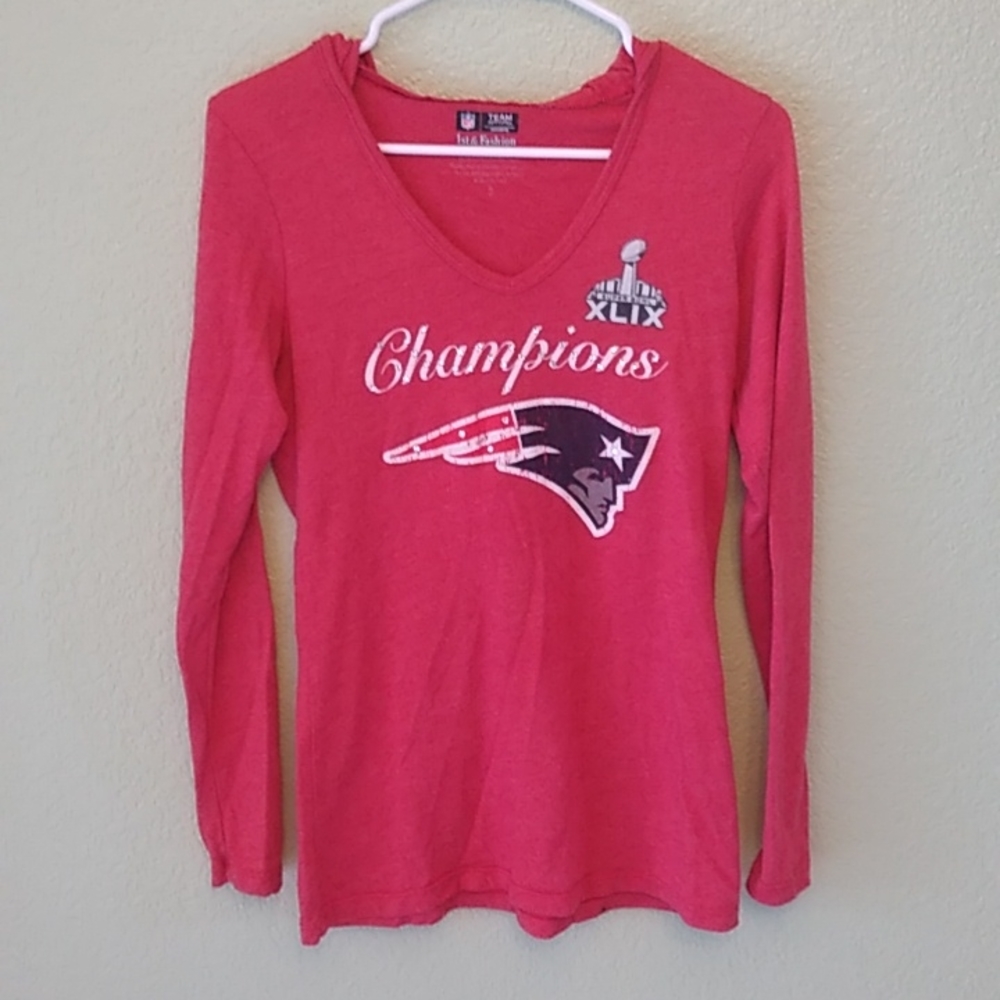 2015 Patriots Superbowl long sleeve with hood
